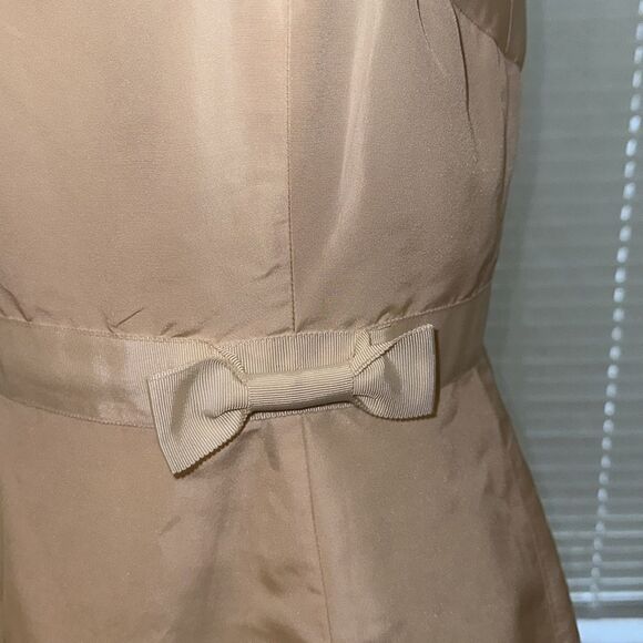 J. Crew 4 Emma Faille Cream Ivory 💯 Silk Formal Sleeveless Dress - Picture 5 of 16